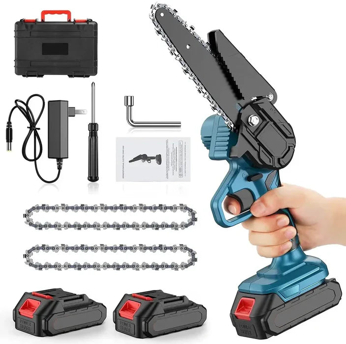 Mini Drujba 6 inchi, 16 cm,  2 acumulatori + 2 Lanturi + 2 Lame