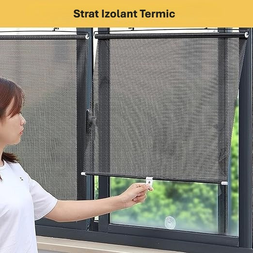 Rulou Auto cu Ventuze – Protecție Solară și Izolare Termică, Stop Soare