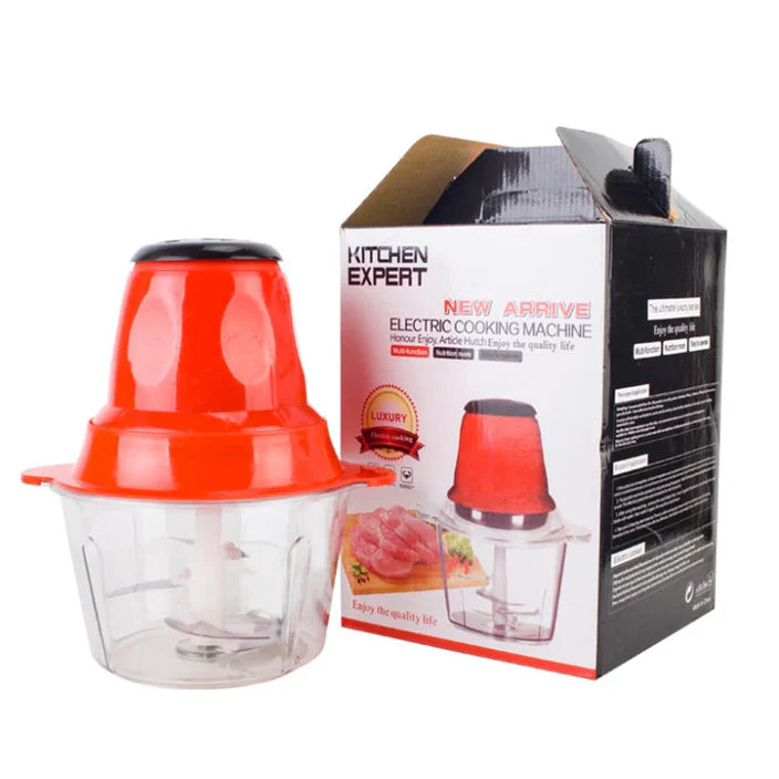 Tocator electric carne si legume, 4 lame inox, 2 viteze, capacitate 2L , bol sticla