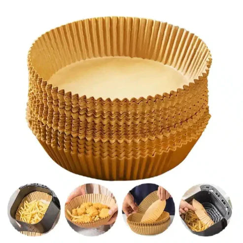 Set 100 / 200 / 300 hartii de copt din Hartie Pergament pentru Friteuza