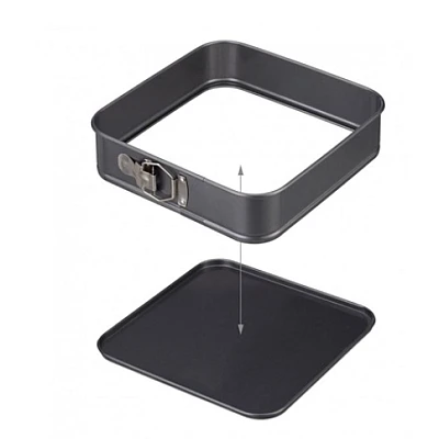 Set 3 Tavi forma patrata pentru Prajituri/Tort cu fund detasabil - Perfecte pentru Coacere