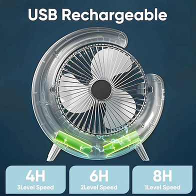 Ventilator Portabil cu 3 Viteze și Sunet Luminos - Răcoare și Distracție