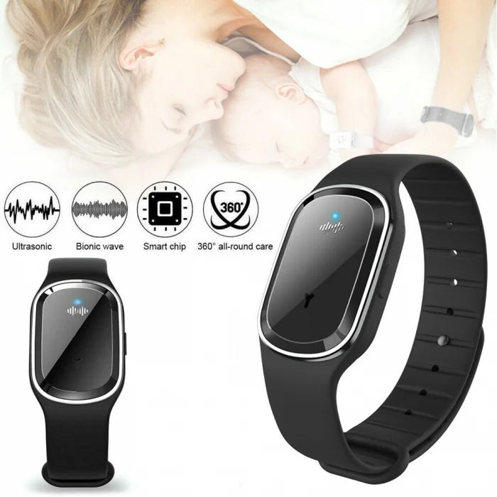 Brățară cu Ultrasunete pentru Țânțari - Protecție Eficientă și Confortabilă