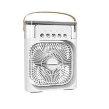 Ventilator cu Umidificator și Lumini LED, 5 Setari de Pulverizare, Lumini LED cu 7 Culori - Răcoare și Ambianță Plăcută