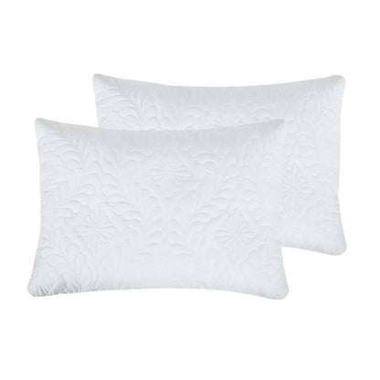 Set 2 Perne 50x70  Belina, microfibra, lavabile la masina, vidat, alb