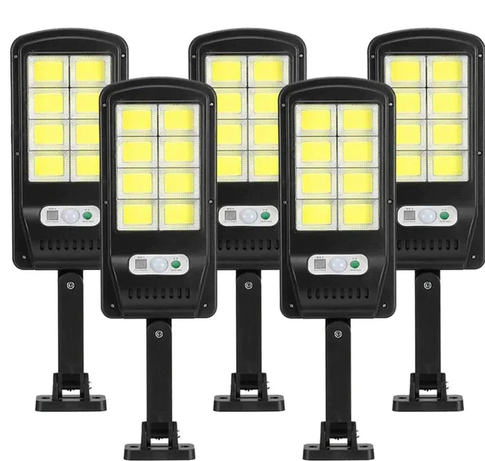 Set 2 . 4 , 5  x Lampi cu Incarcare Solara 8 celule 150W, 200 LED-uri COB, telecomanda
