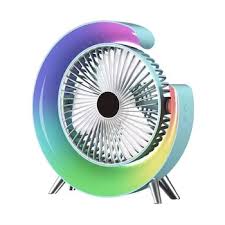 Ventilator Portabil cu 3 Viteze și Sunet Luminos - Răcoare și Distracție
