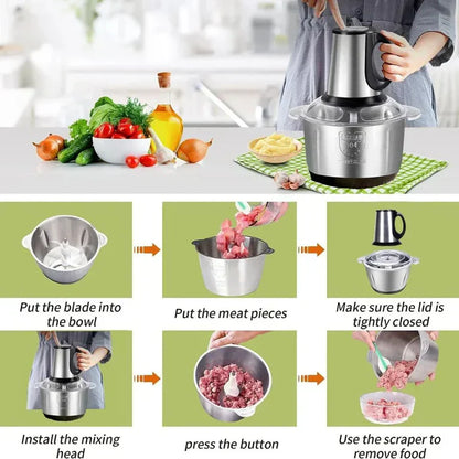Blender si Tocator Electric Universal Bol 2L ,3L , 5 L Inox, 4 Lame din otel de inalta calitate