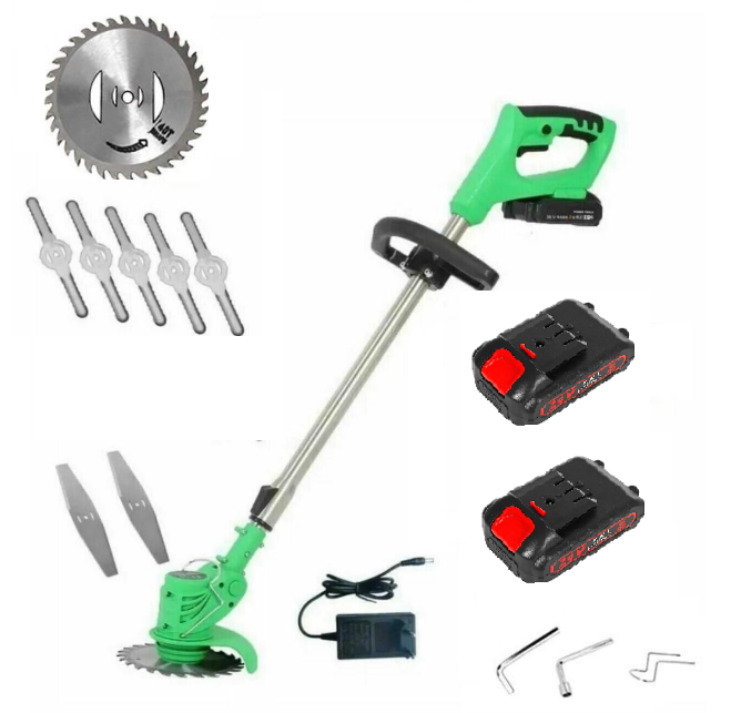 Motocoasa electrica 48V, 4000 mAh, 18000 RPM, cu 2 acumulatori