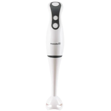 Blender de mana Hausberg HB-7672A 300 W Lama din otel inoxidabil Tija de otel inoxidabil 2 viteze, Alb