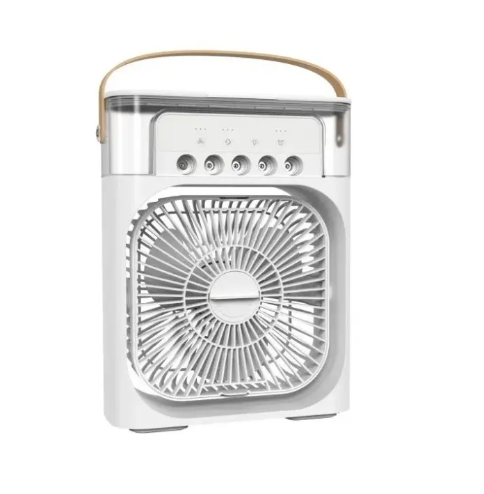 Ventilator portabil 3 in 1 - racorire, umidificare si iluminare in 7 culori