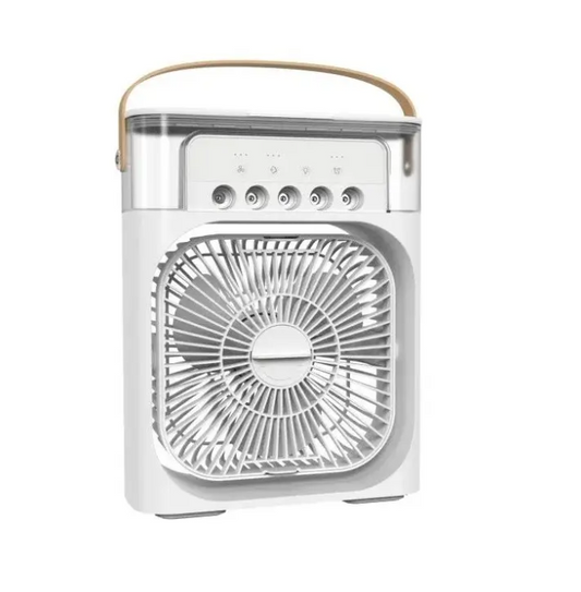 Ventilator portabil 3 in 1 - racorire, umidificare si iluminare in 7 culori